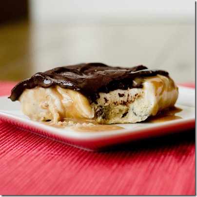 Salted Caramel & Chocolate Chip Cookie Dough Ice Cream Bars