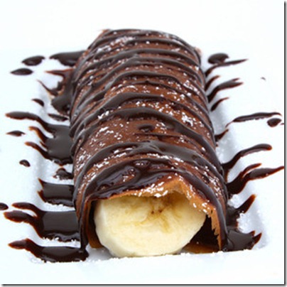 chocolate banana crepes