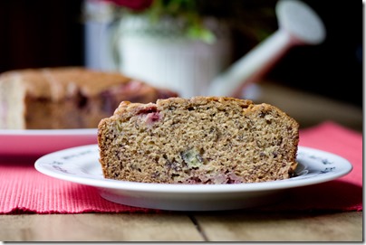 Vanilla Roasted Strawberry Banana Bread that is Low Fat and Whole Wheat
