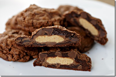 Stuffed Triple Chocolate Cookies-PB Cup 16