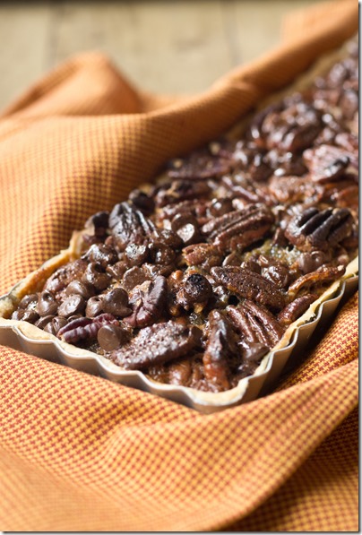 Fancy Holiday Chocolate Pecan Pie 