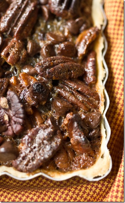 Fancy Holiday Chocolate Pecan Pie
